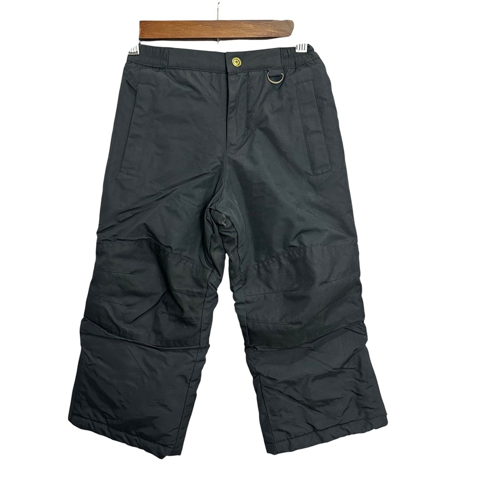 Lands' End Kids Snow Pants Squall Size 5 Black EUC Insulated Winter Ski Trousers